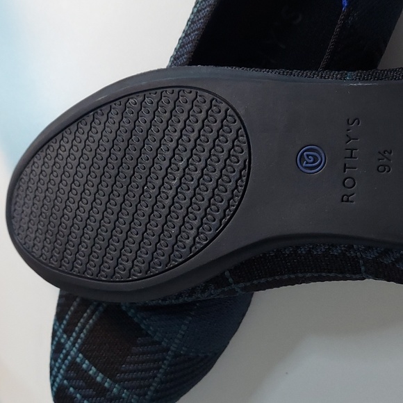 9.5 Rothy Loafers - Vintage Print - Navy Plaid - Picture 4 of 5